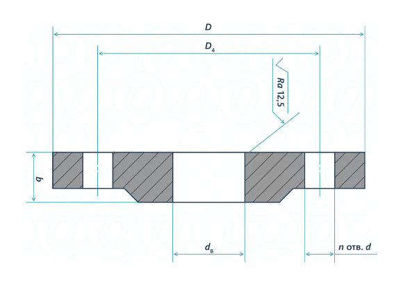 Фланец плоский 125-25-01-1-M-ст AISI 304-IV